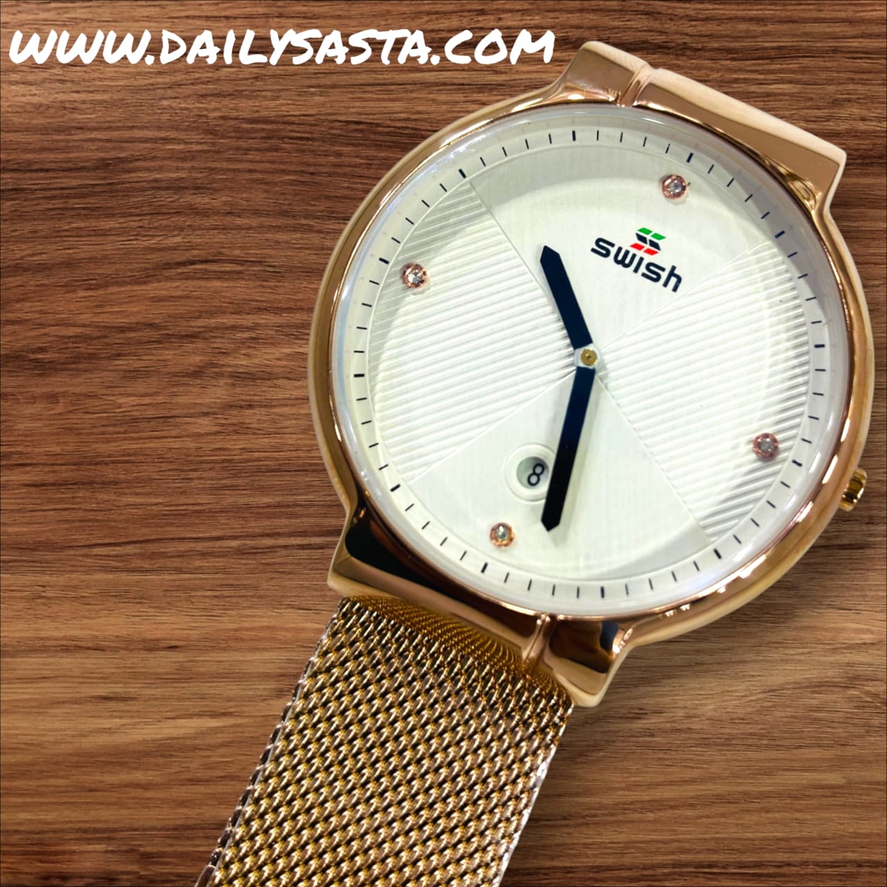 SWISH Rose Gold Luxury Watch for Men Quartz