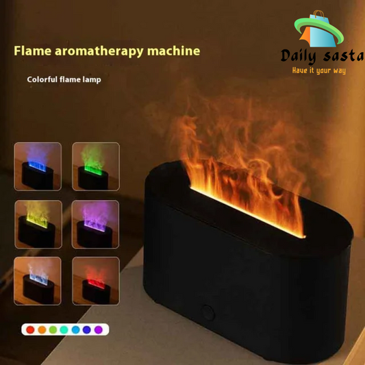 3D Flame Humidifier colourful Light Air